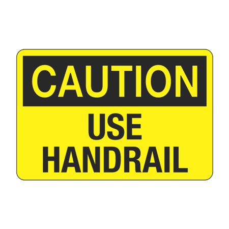 Caution Use Handrail Decal